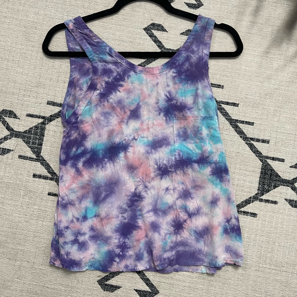 Tie Die Cute Silk Top XS